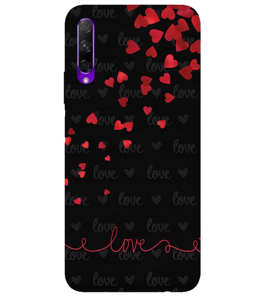 BT0003-Love Quote In A Black Back Ground Back Cover for Honor 9X Pro