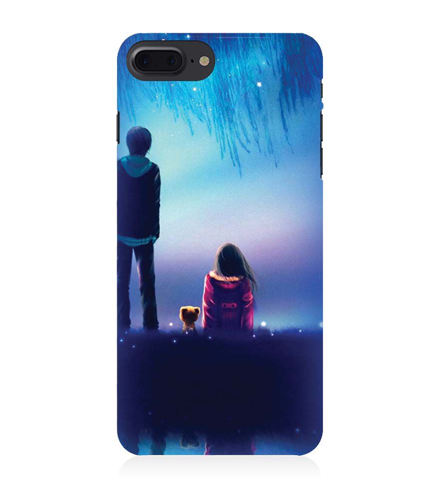 BT0106-A Girl And Boy With Blue Night Background Back Cover for Apple iPhone 7 Plus
