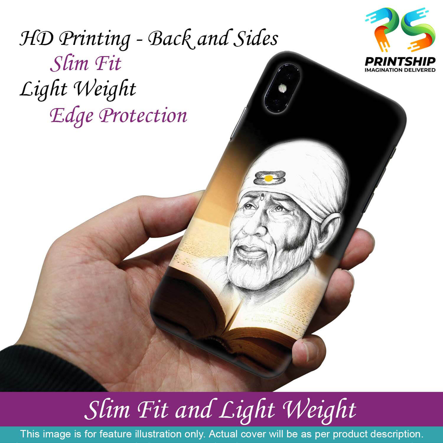 D1516-Sai Baba Back Cover for Honor 9X Pro