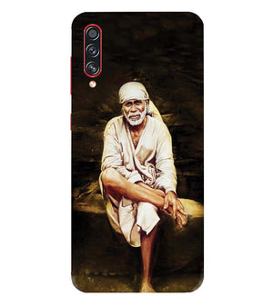 D1542-Sai Baba Sitting On Stone Back Cover for Samsung Galaxy A70s