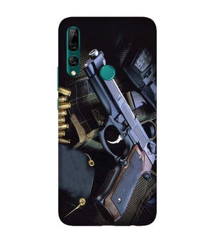 D1624-Guns And Bullets Back Cover for Huawei Y9 Prime (2019)