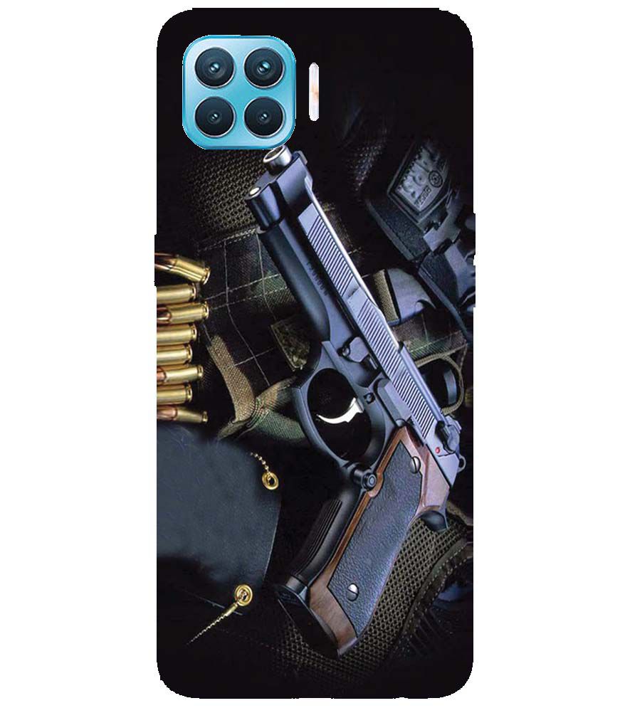 D1624-Guns And Bullets Back Cover for Oppo F17 Pro