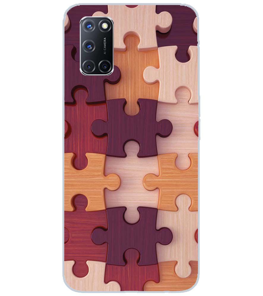 D2046-Wooden Jigsaw Back Cover for Oppo A52