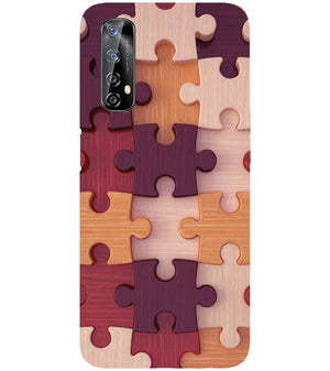 D2046-Wooden Jigsaw Back Cover for Realme 7