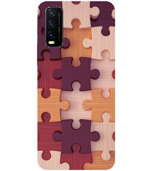 D2046-Wooden Jigsaw Back Cover for Vivo Y20