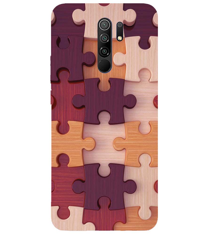 D2046-Wooden Jigsaw Back Cover for Xiaomi Poco M2