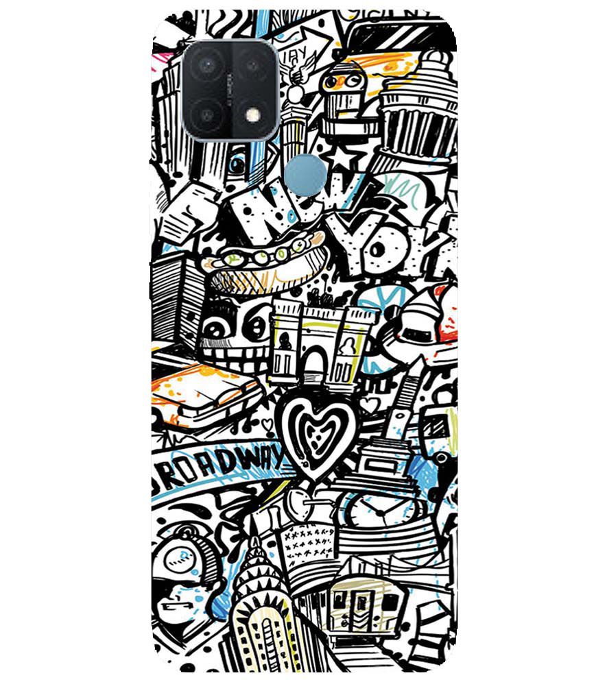 D2074-Cool Graffiti Back Cover for Oppo A15 and Oppo A15s