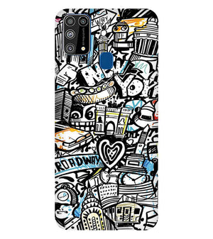 D2074-Cool Graffiti Back Cover for Samsung Galaxy M31