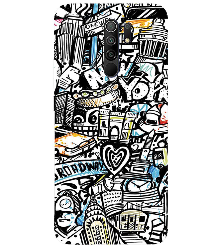 D2074-Cool Graffiti Back Cover for Xiaomi Poco M2