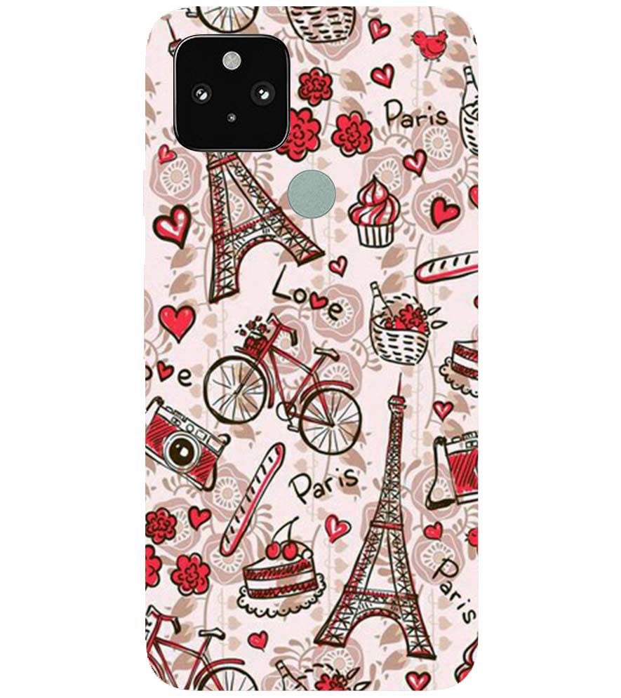 D2109-Love In Paris Back Cover for Google Pixel 5