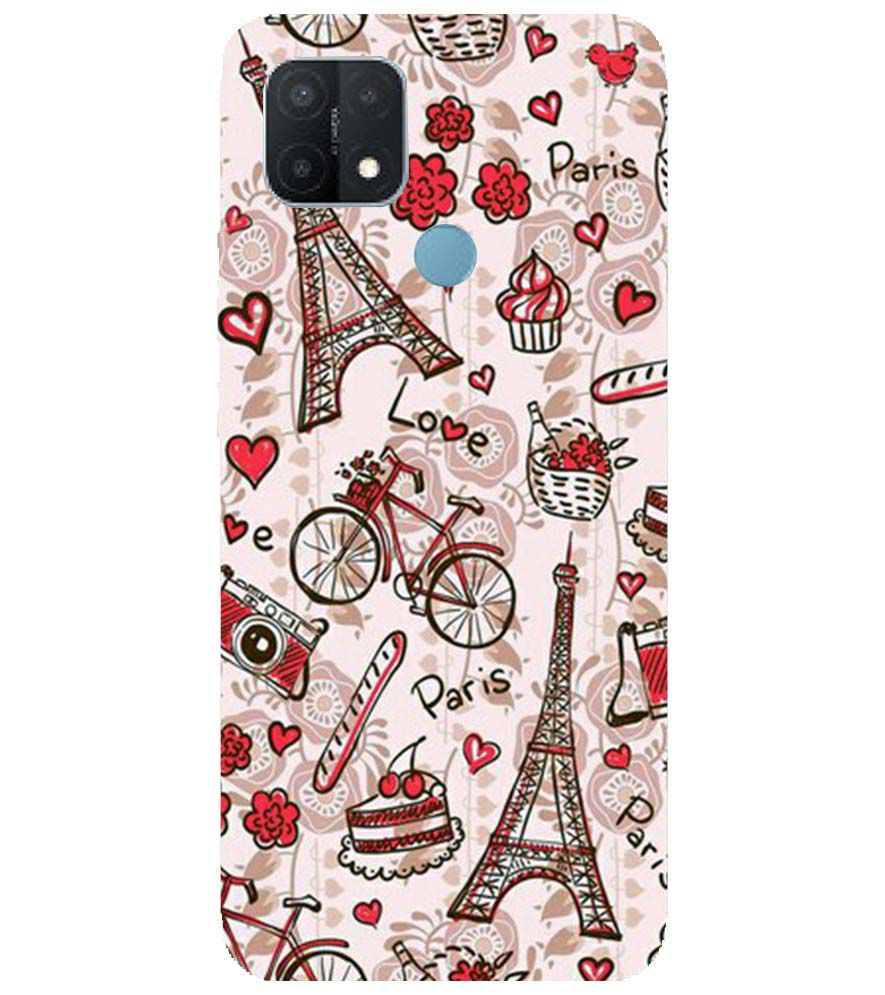 D2109-Love In Paris Back Cover for Oppo A15 and Oppo A15s