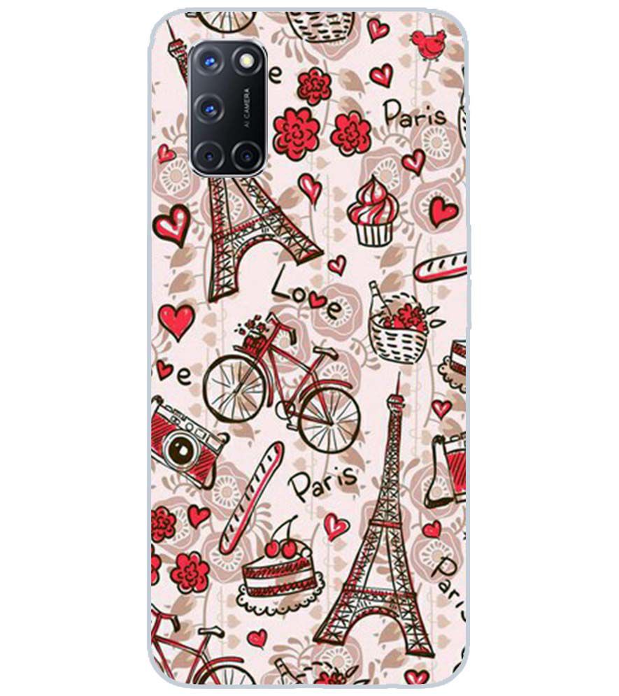 D2109-Love In Paris Back Cover for Oppo A52