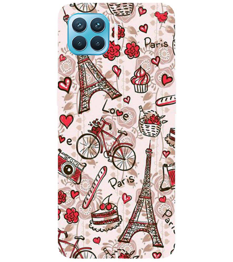 D2109-Love In Paris Back Cover for Oppo F17 Pro