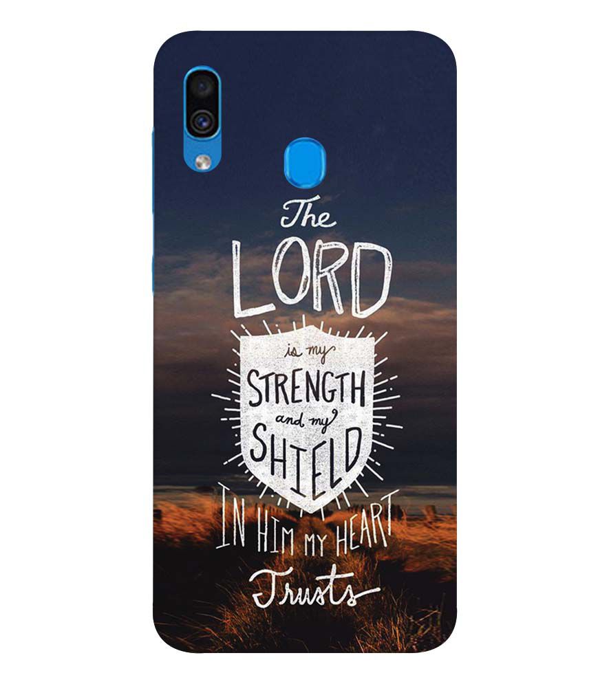 D2206-In Lord My Heart Trusts Back Cover for Samsung Galaxy A20