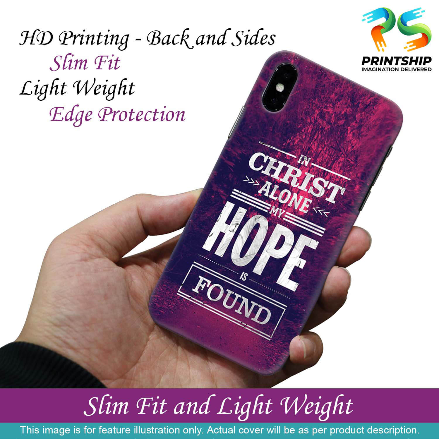 D2208-In Christ I Find Hope Back Cover for Xiaomi Redmi Note 9 Pro Max