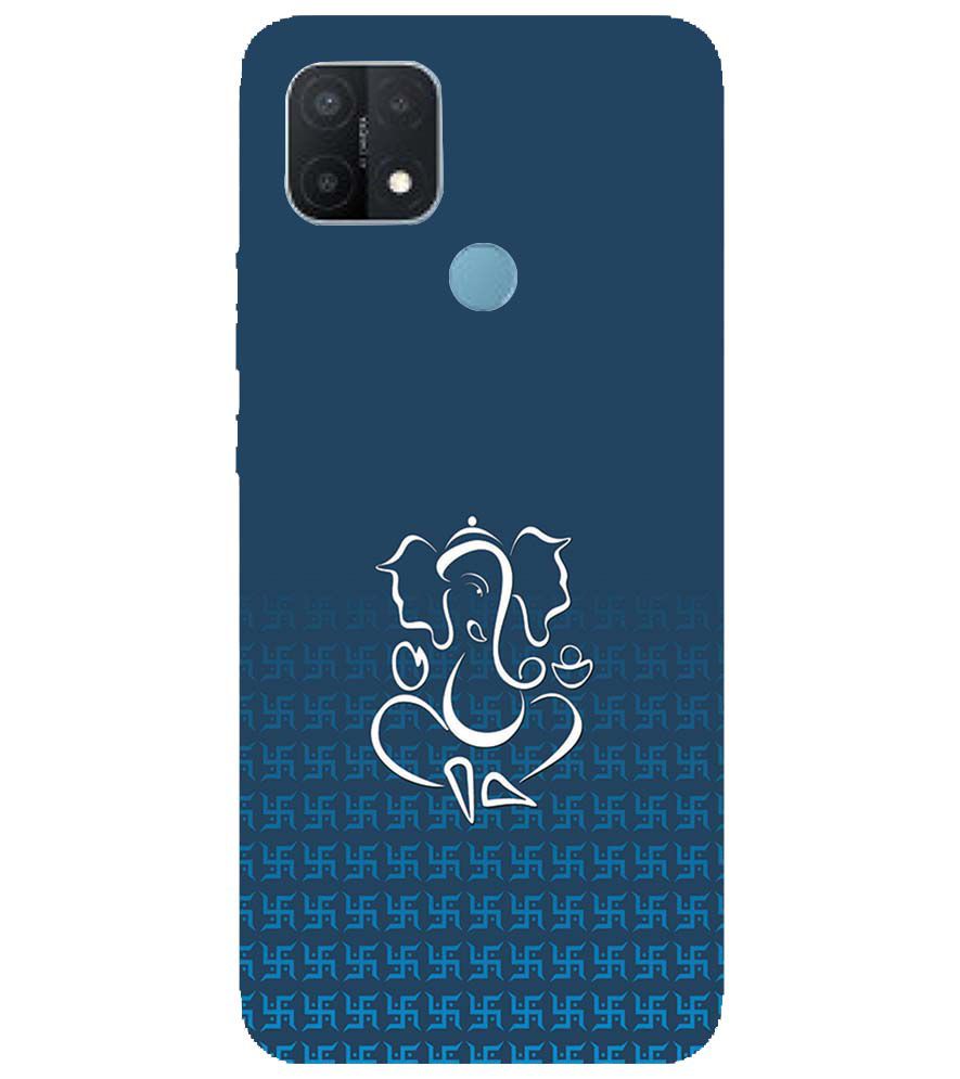 H0056-Swastik and Ganesha Back Cover for Oppo A15 and Oppo A15s