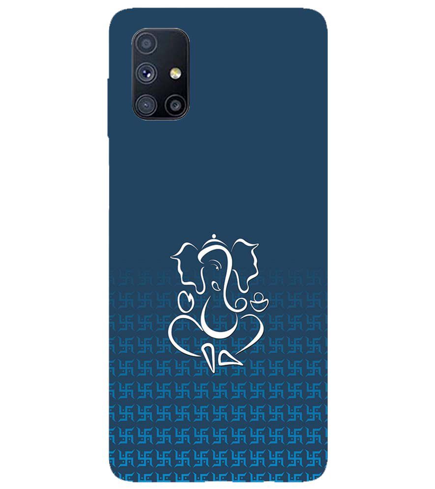 H0056-Swastik and Ganesha Back Cover for Samsung Galaxy M51