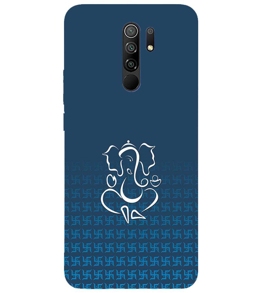 H0056-Swastik and Ganesha Back Cover for Xiaomi Poco M2