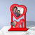 High Gloss Wood Cut Out Photo Frame with Mosaic Name Design