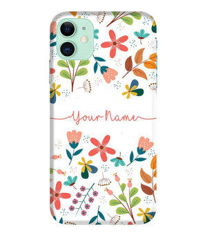 IK5002-Flower with Name Back Cover for Apple iPhone 11