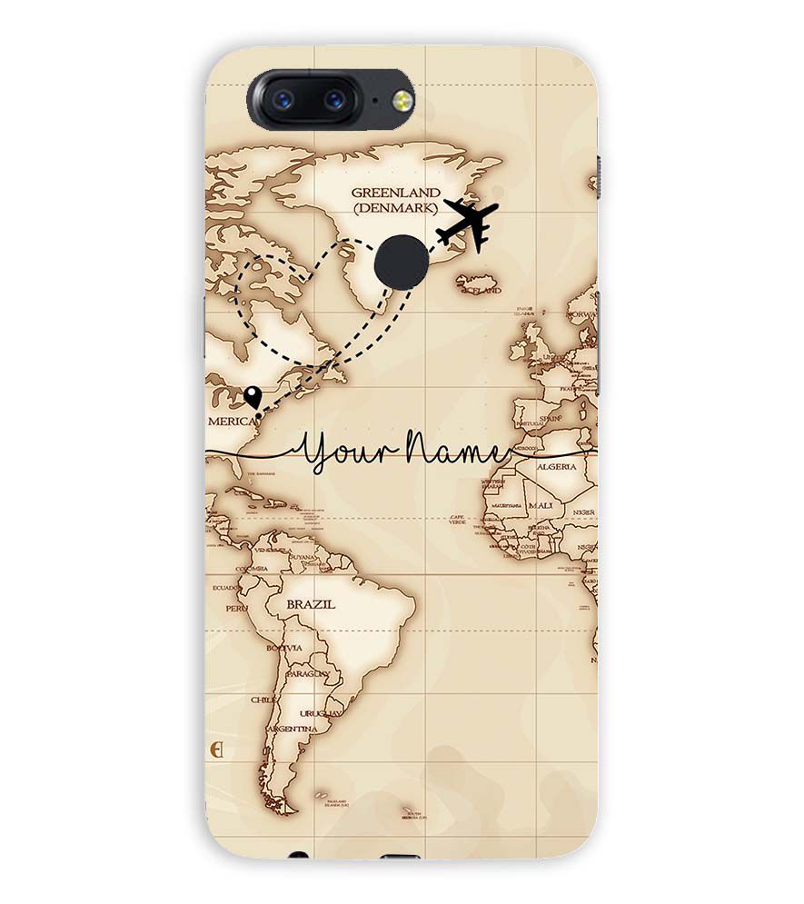 IK5003-World Map with Name Back Cover for OnePlus 5T