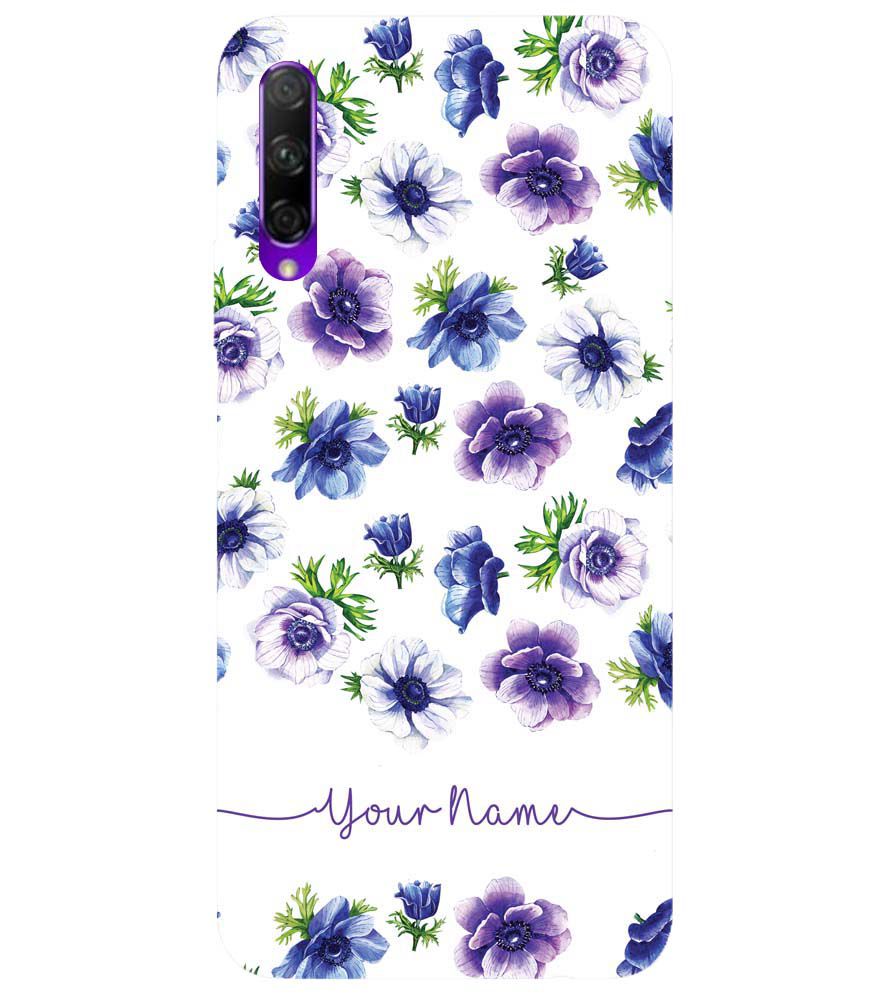 IK5005-Purple Flowers with Name Back Cover for Honor 9X Pro