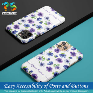 IK5005-Purple Flowers with Name Back Cover for Realme C17-Image5