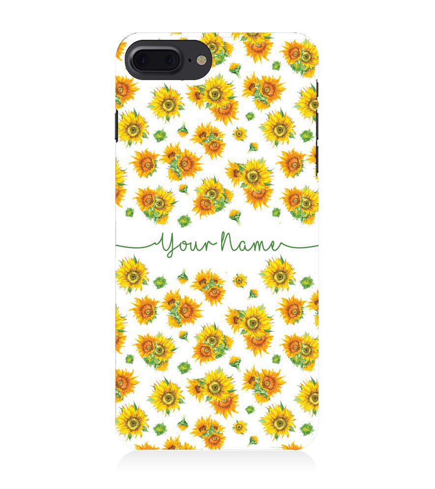 IK5006-Yellow Flowers with Name Back Cover for Apple iPhone 7 Plus