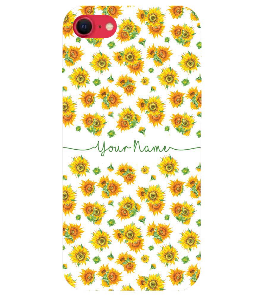 IK5006-Yellow Flowers with Name Back Cover for Apple iPhone SE (2020)