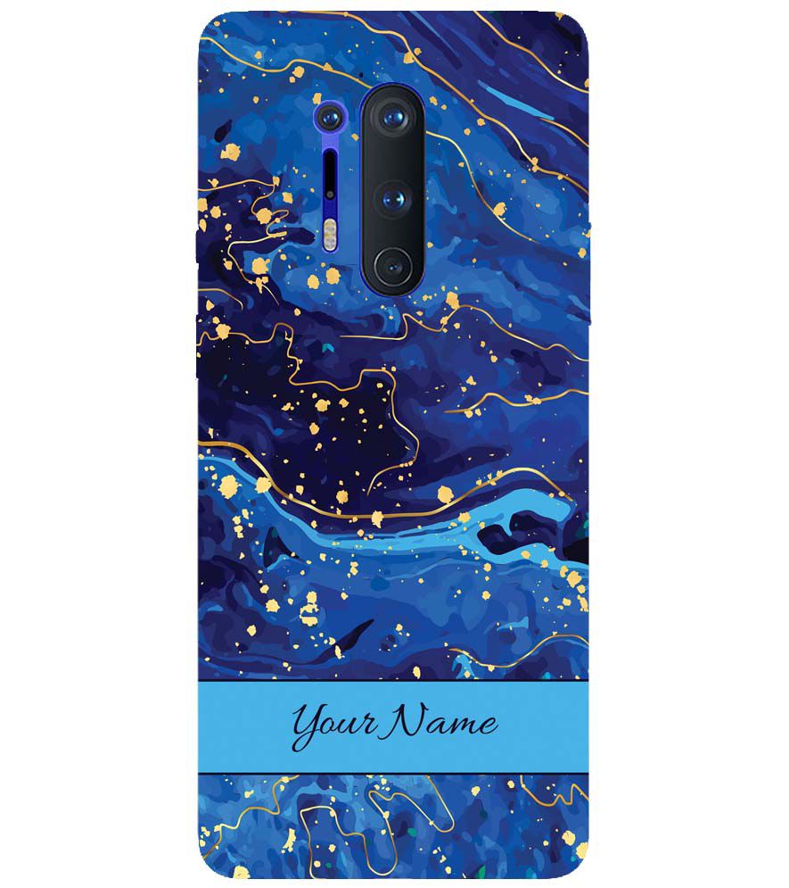 IK5007-Galaxy Blue with Name Back Cover for OnePlus 8 Pro