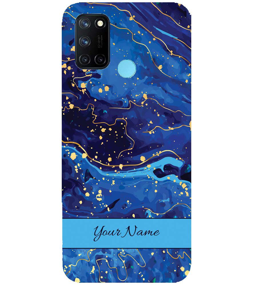 IK5007-Galaxy Blue with Name Back Cover for Realme C17