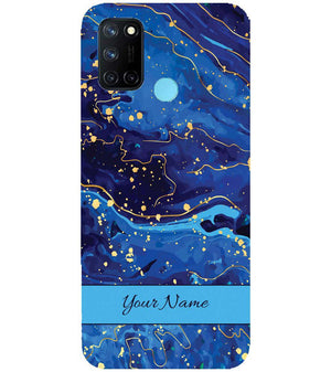 IK5007-Galaxy Blue with Name Back Cover for Realme C17