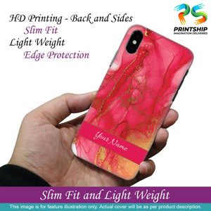 IK5010-Hot Pink Marble with Name Back Cover for Realme C17-Image2