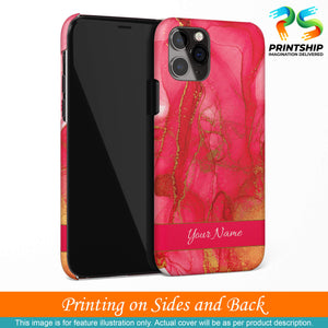 IK5010-Hot Pink Marble with Name Back Cover for Realme C17-Image3