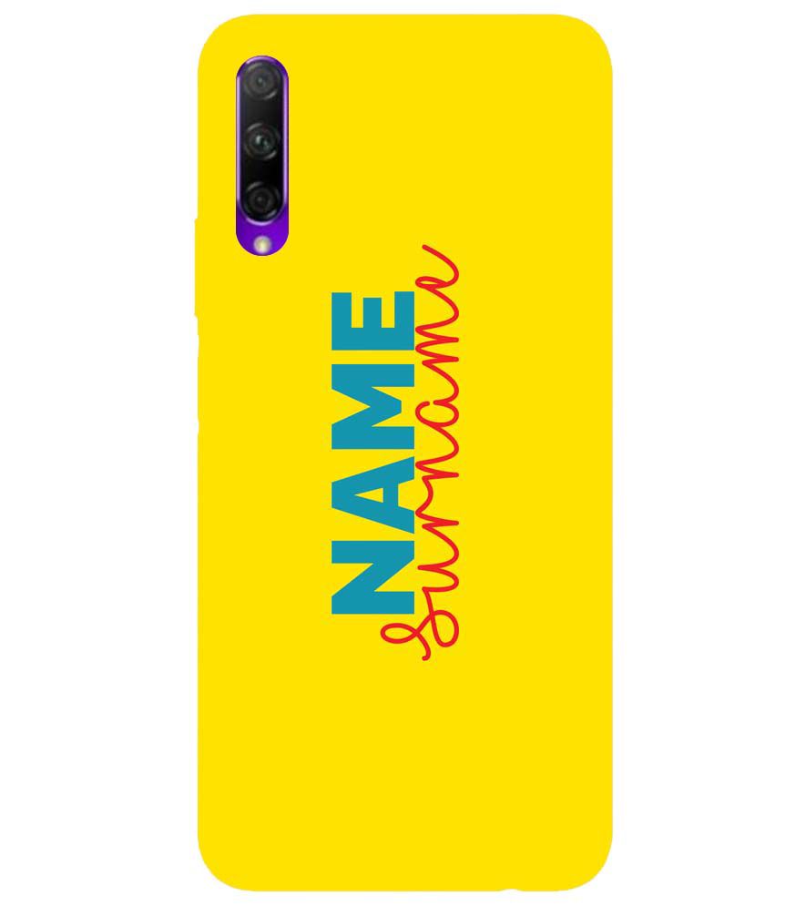 IK5016-Yellow Name and Surname Back Cover for Honor 9X Pro