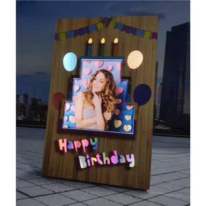 LED Table Stand - Happy Birthday Balloon