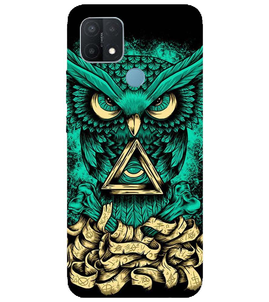 PS1301-Illuminati Owl Back Cover for Oppo A15 and Oppo A15s
