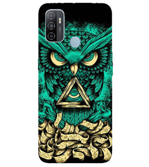 PS1301-Illuminati Owl Back Cover for Oppo A53