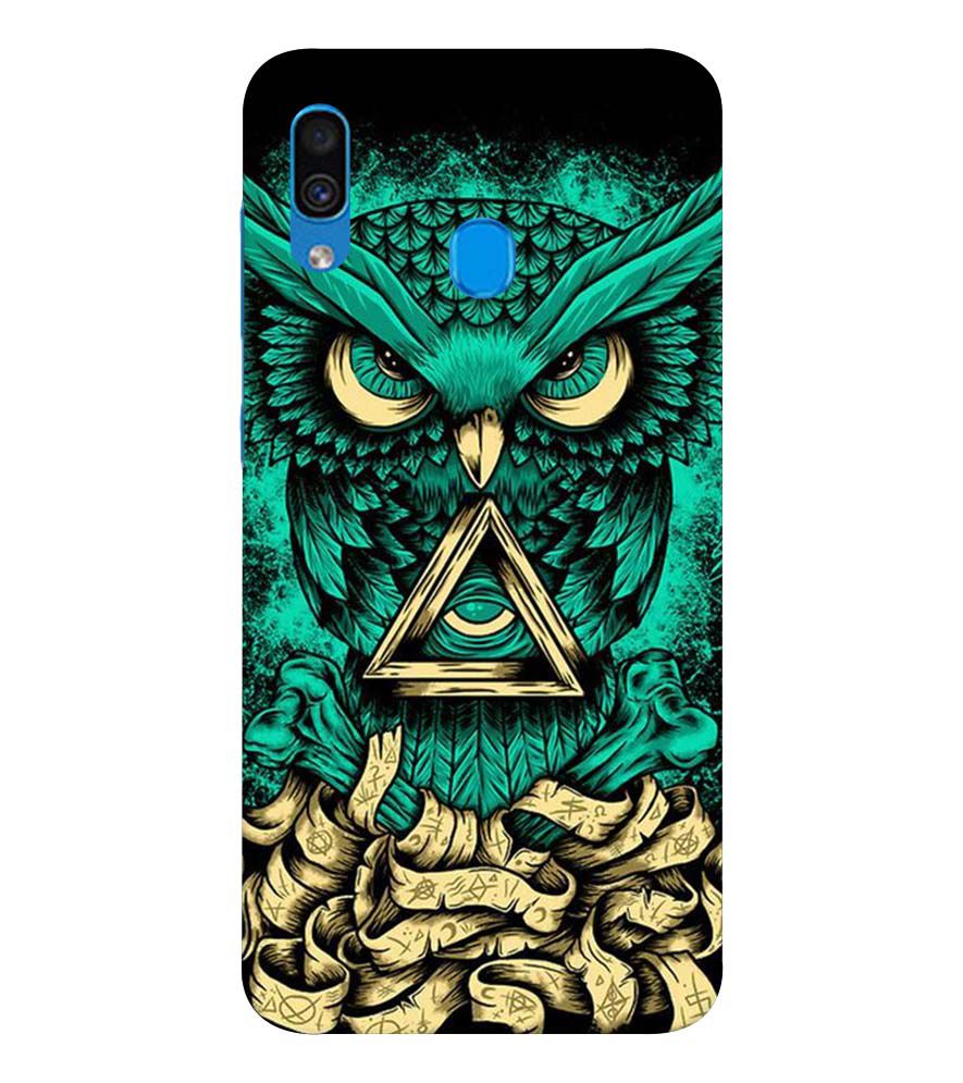 PS1301-Illuminati Owl Back Cover for Samsung Galaxy A20