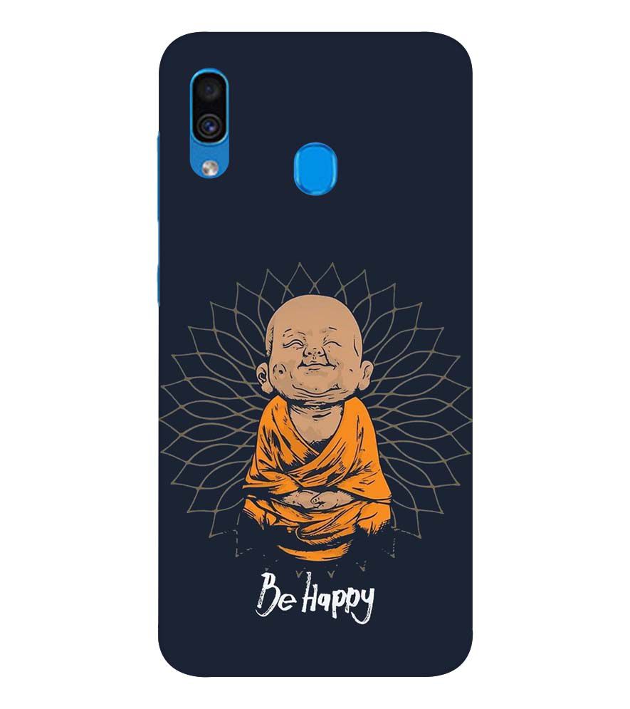 PS1302-Be Happy Back Cover for Samsung Galaxy A20