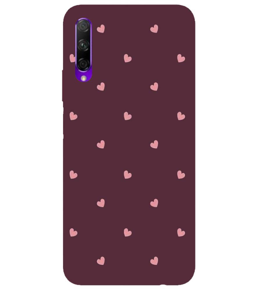 PS1307-Pink Heart Back Cover for Honor 9X Pro