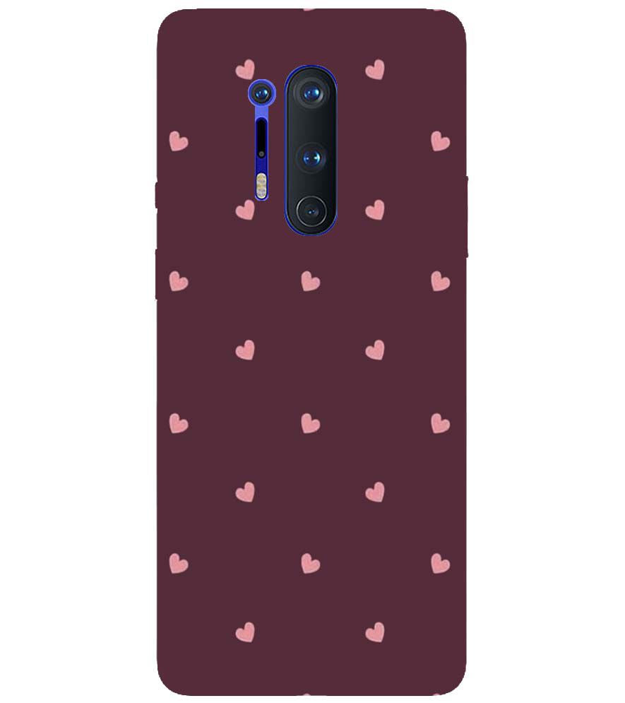 PS1307-Pink Heart Back Cover for OnePlus 8 Pro