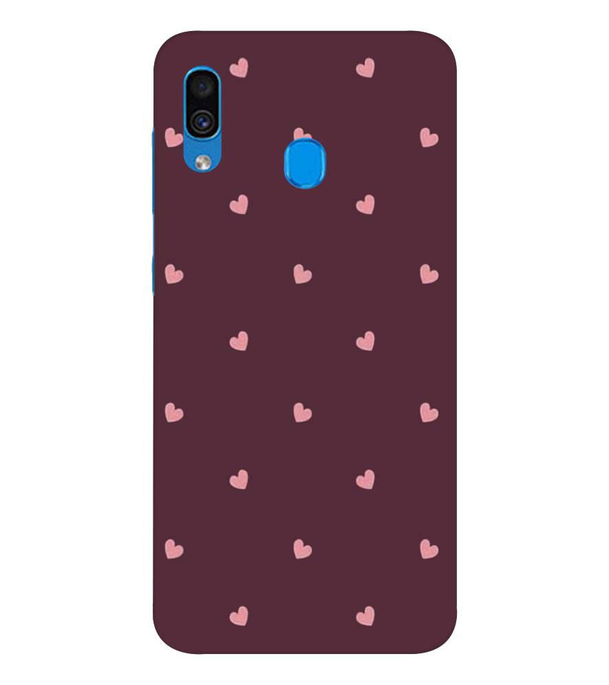 PS1307-Pink Heart Back Cover for Samsung Galaxy A20
