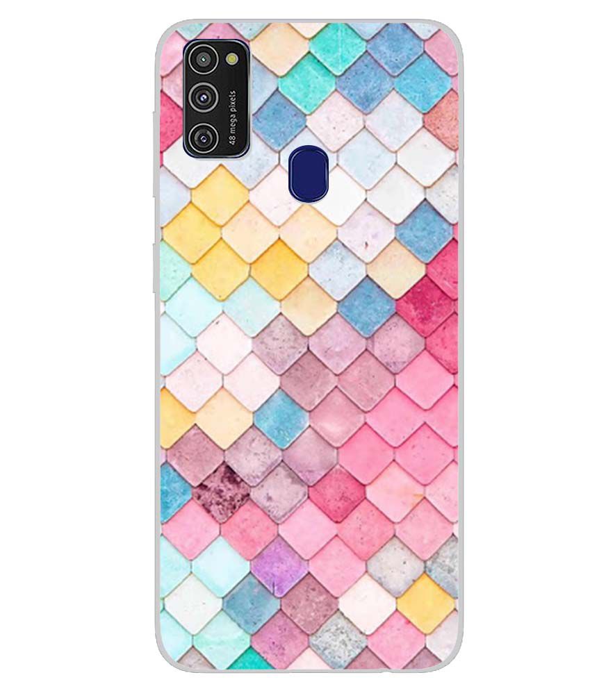 PS1310-Colorful Pastel Back Cover for Samsung Galaxy M21