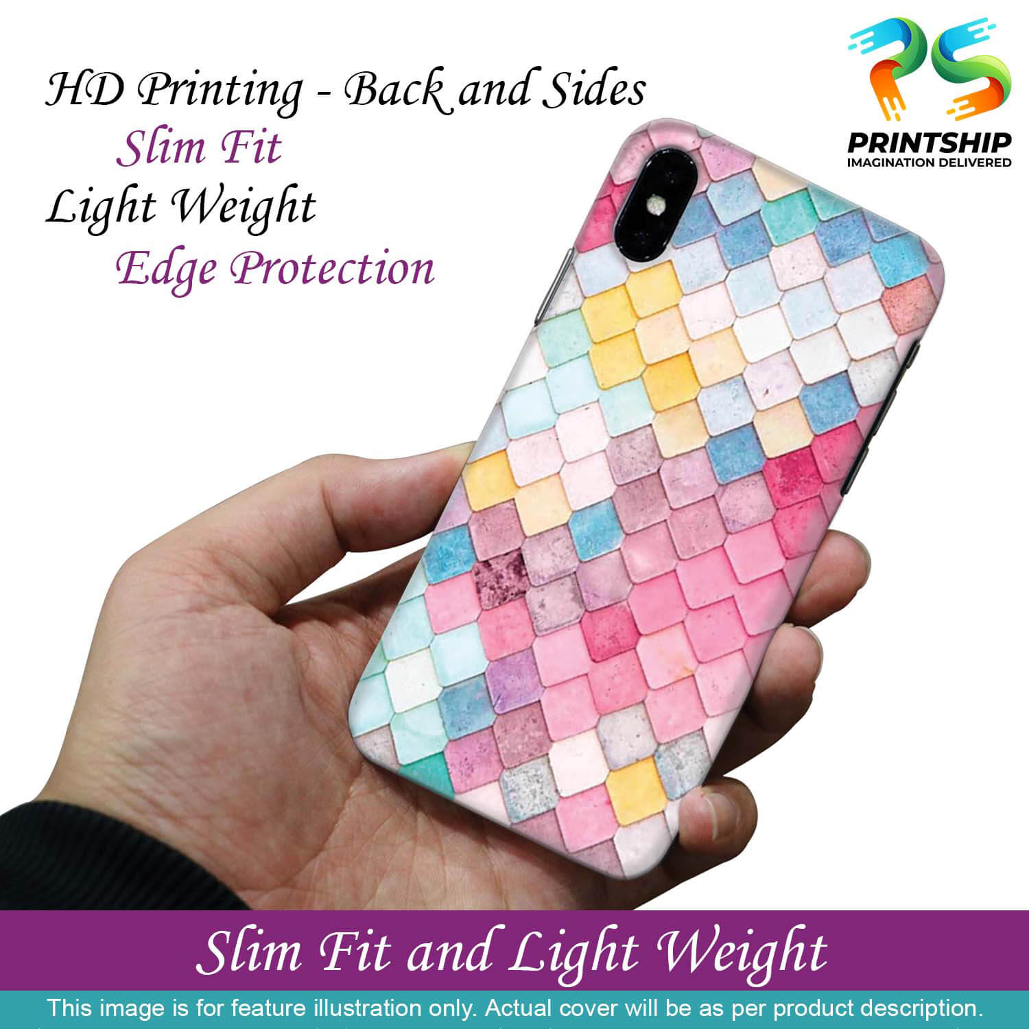 PS1310-Colorful Pastel Back Cover for Samsung Galaxy A2 Core