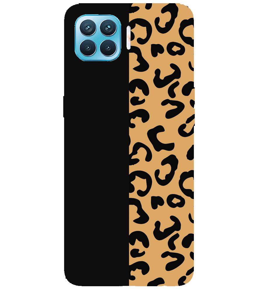 PS1315-Animal Black Pattern Back Cover for Oppo F17 Pro