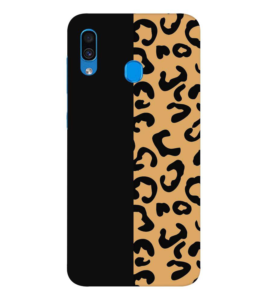 PS1315-Animal Black Pattern Back Cover for Samsung Galaxy A20