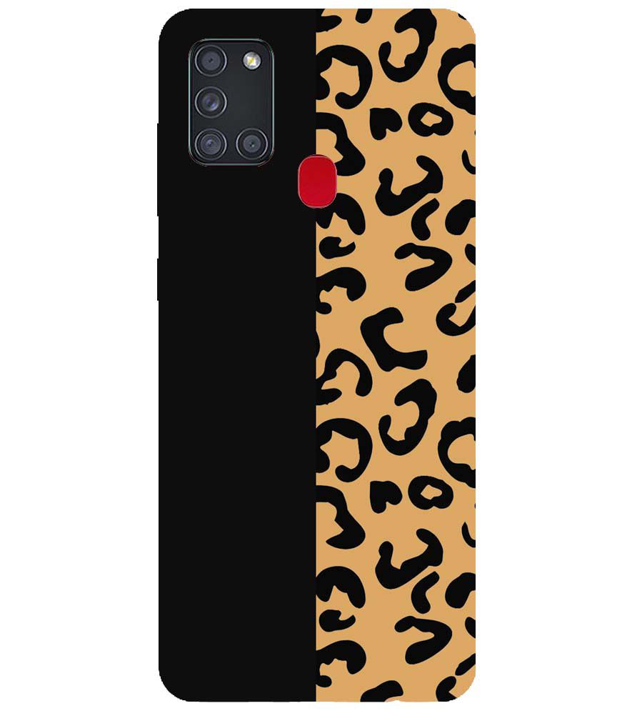PS1315-Animal Black Pattern Back Cover for Samsung Galaxy A21s