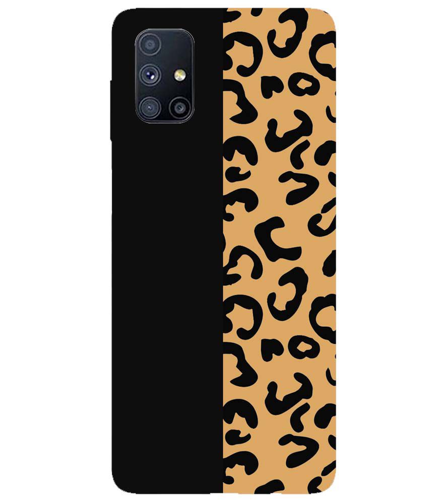 PS1315-Animal Black Pattern Back Cover for Samsung Galaxy M51