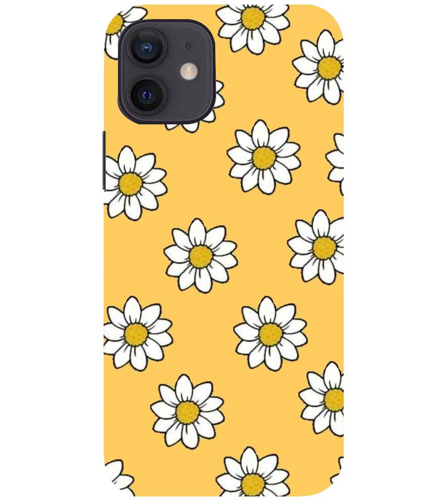 PS1316-White Sunflower Back Cover for Apple iPhone 12
